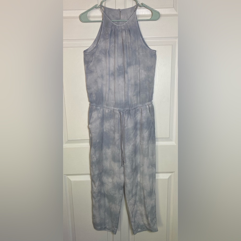 Anthropologie Cloth & Stone Tie Dye Jumpsuit Women's Size XS Stone Washed